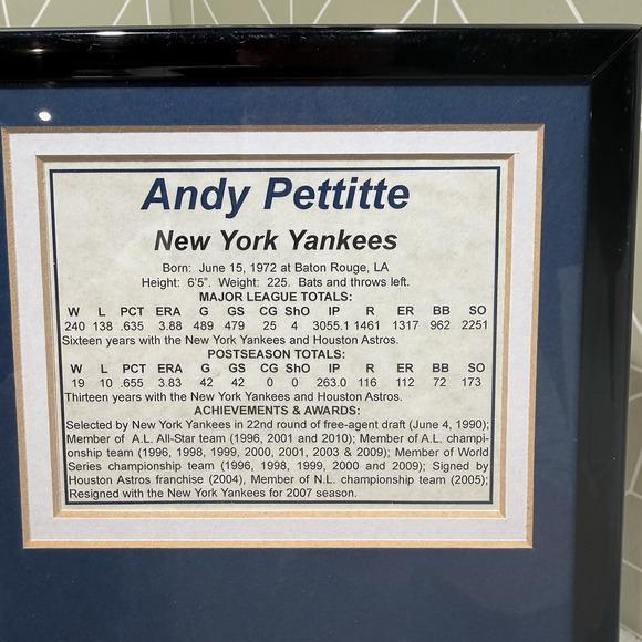 Andy Pettit Mini Collage With Season Stats - Baseball Great - Picture 2 of 8